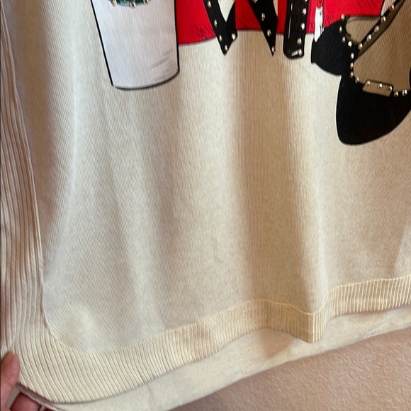 Cream Graphic 3/4 Sleeve Tunic Top - Picture 7 of 9